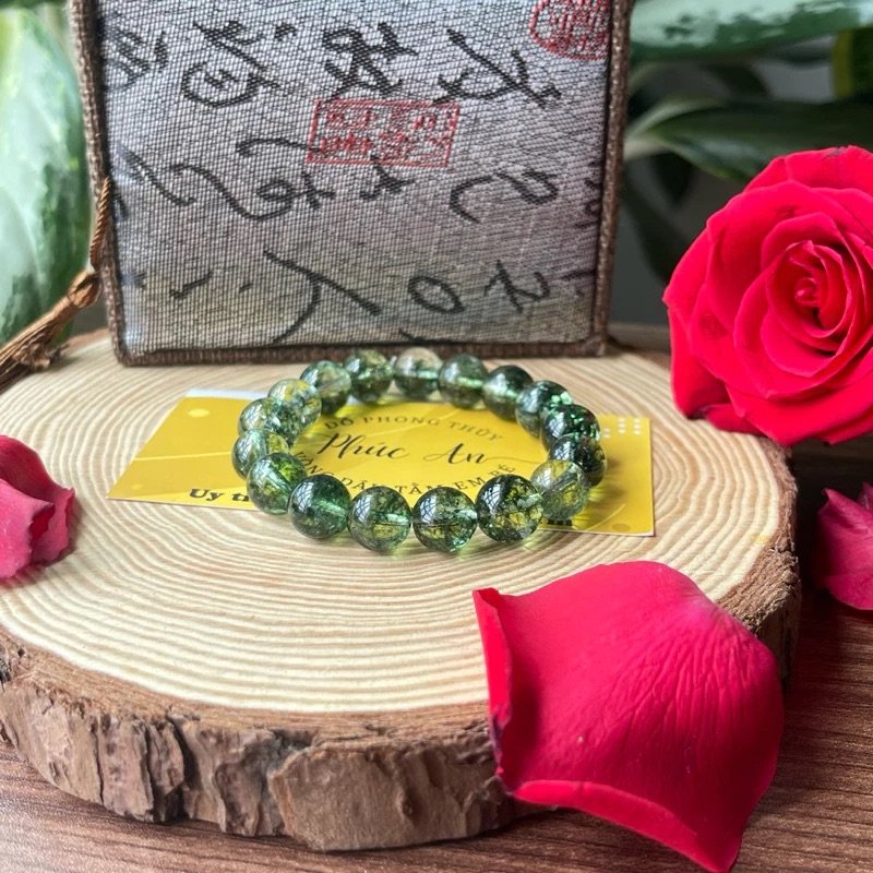 Vòng Tay Đá Thạch Anh Ưu Linh Xanh – Tăng Sức Khoẻ, Hút May Mắn & Tài Lộc